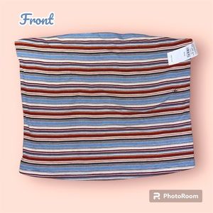 American Eagle multicolor striped ribbed tube top size XL stretchy tag attached